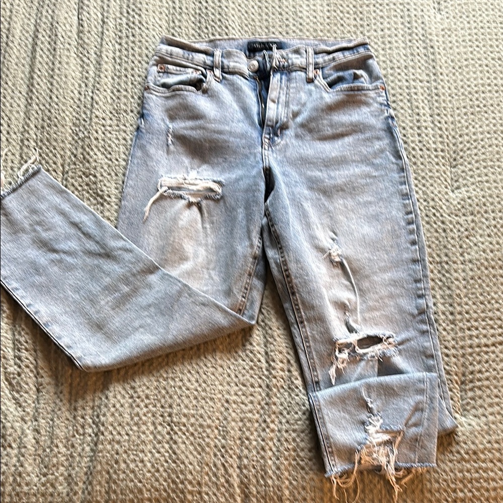 Distressed Light Blue Jeans